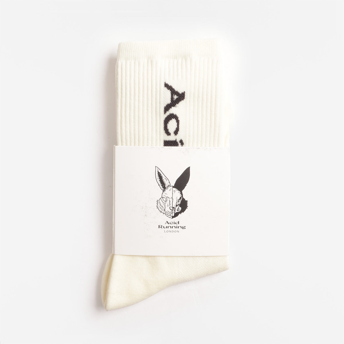 Acid Running Logo Socks, Bone, Detail Shot 2