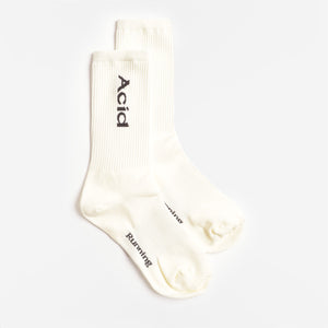 Acid Running Logo Socks - Cream