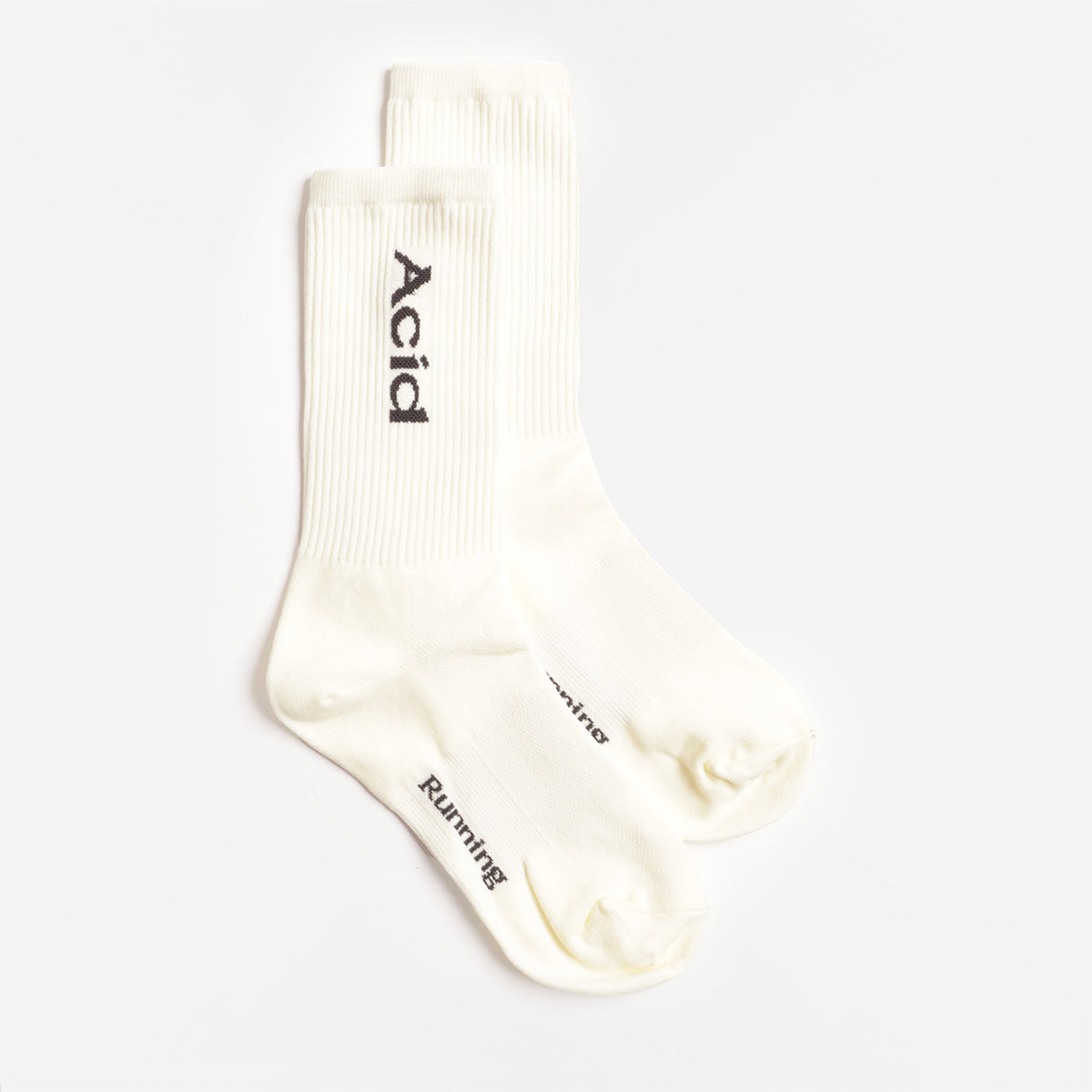 Acid Running Logo Socks, Bone, Detail Shot 1