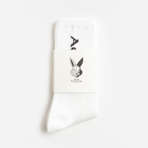 Acid Running Logo Socks, White, Detail Shot 2