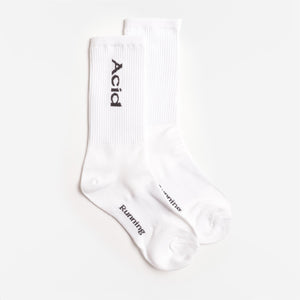 Acid Running Logo Socks - White