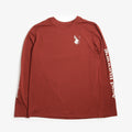 Acid Running Long Sleeve T-Shirt, Fired Brick, Detail Shot 1