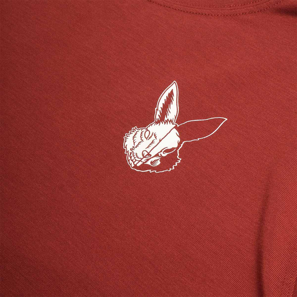 Acid Running Long Sleeve T-Shirt, Fired Brick, Detail Shot 2