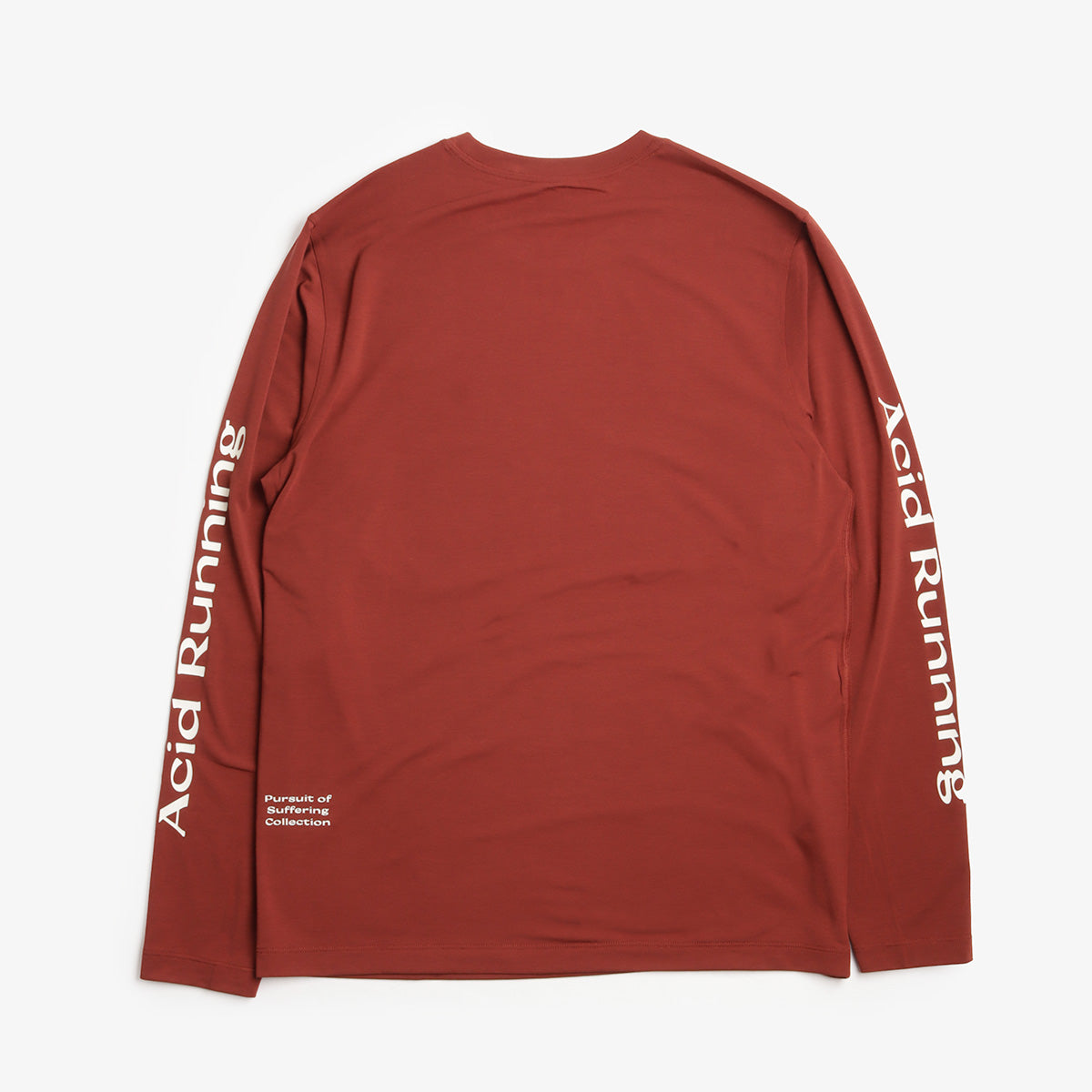 Acid Running Long Sleeve T-Shirt, Fired Brick, Detail Shot 4
