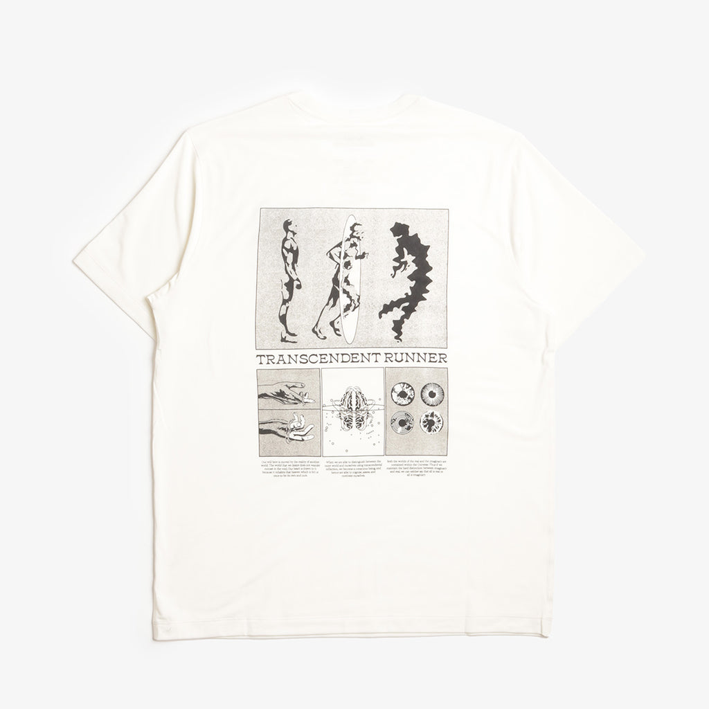 Acid Running Transcendent Runner T-Shirt, Bone, Detail Shot 3