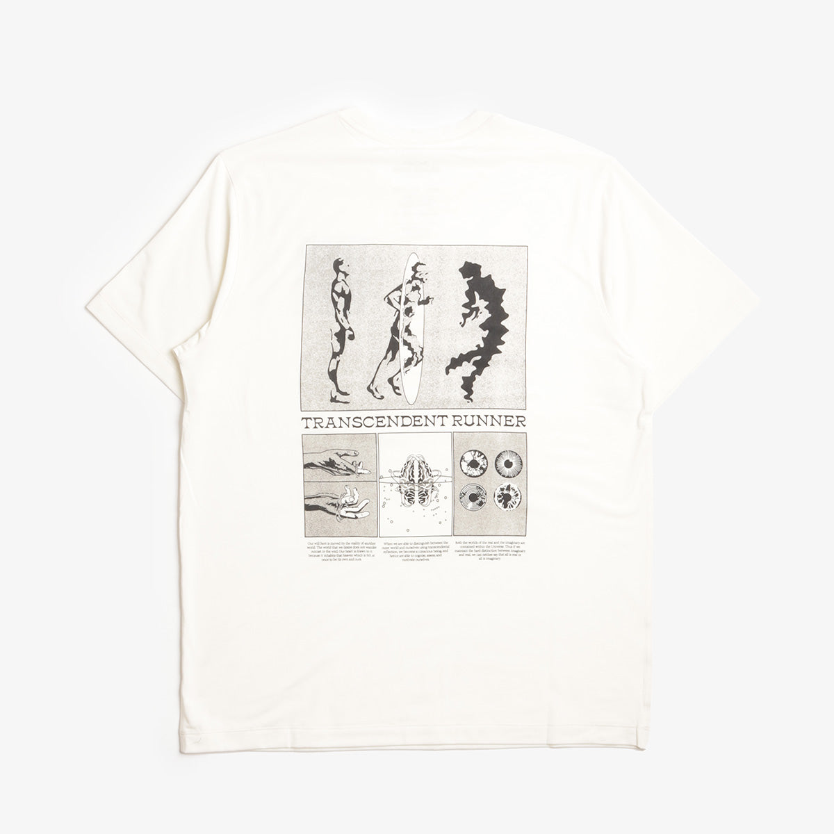 Acid Running Transcendent Runner T-Shirt, Bone, Detail Shot 3