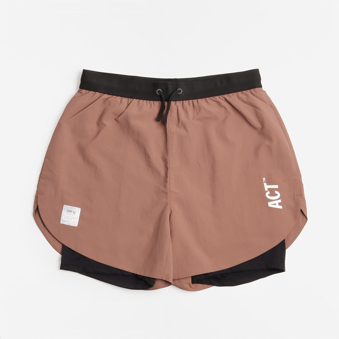 ACT ShellLight 2-in-1 Shorts, Terracotta, Detail Shot 1