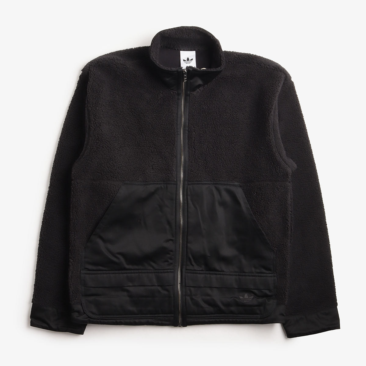 main Adidas Originals Premium Essentials Polar Full Zip Fleece, Black, Detail Shot 1