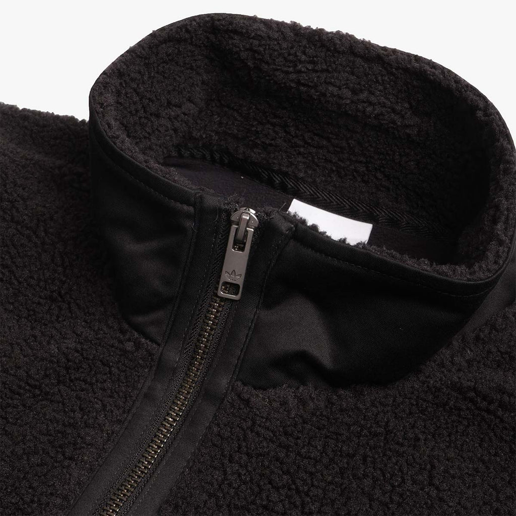 Adidas Originals Premium Essentials Polar Full Zip Fleece, Black, Detail Shot 3