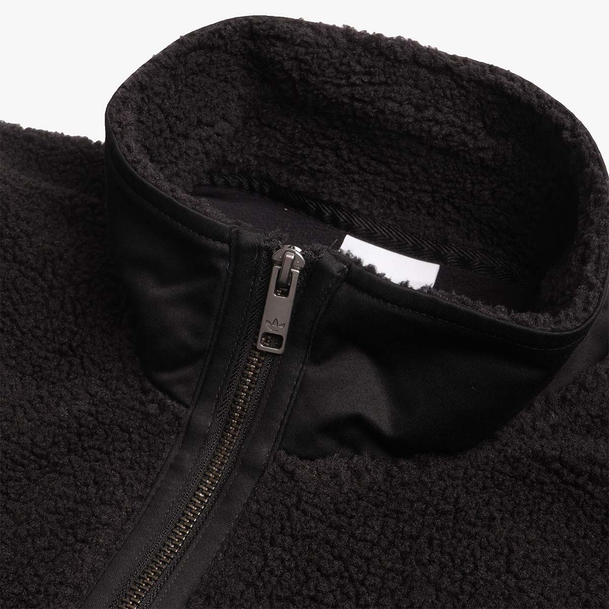 main Adidas Originals Premium Essentials Polar Full Zip Fleece, Black, Detail Shot 3
