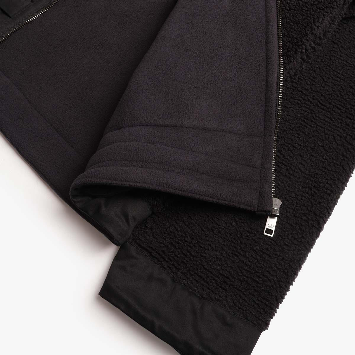 main Adidas Originals Premium Essentials Polar Full Zip Fleece, Black, Detail Shot 4