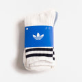 Adidas Originals 3-Stripes Crew Socks 3 Pairs, White Tactile Blue Cream White, Detail Shot 1