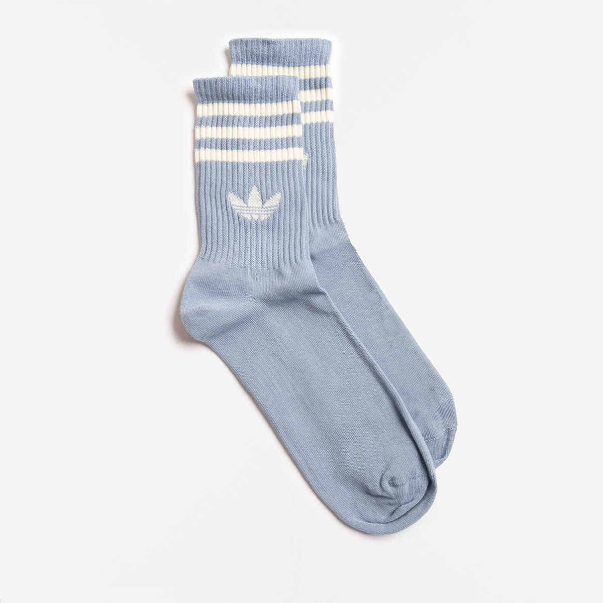 Adidas Originals 3-Stripes Crew Socks 3 Pairs, White Tactile Blue Cream White, Detail Shot 3