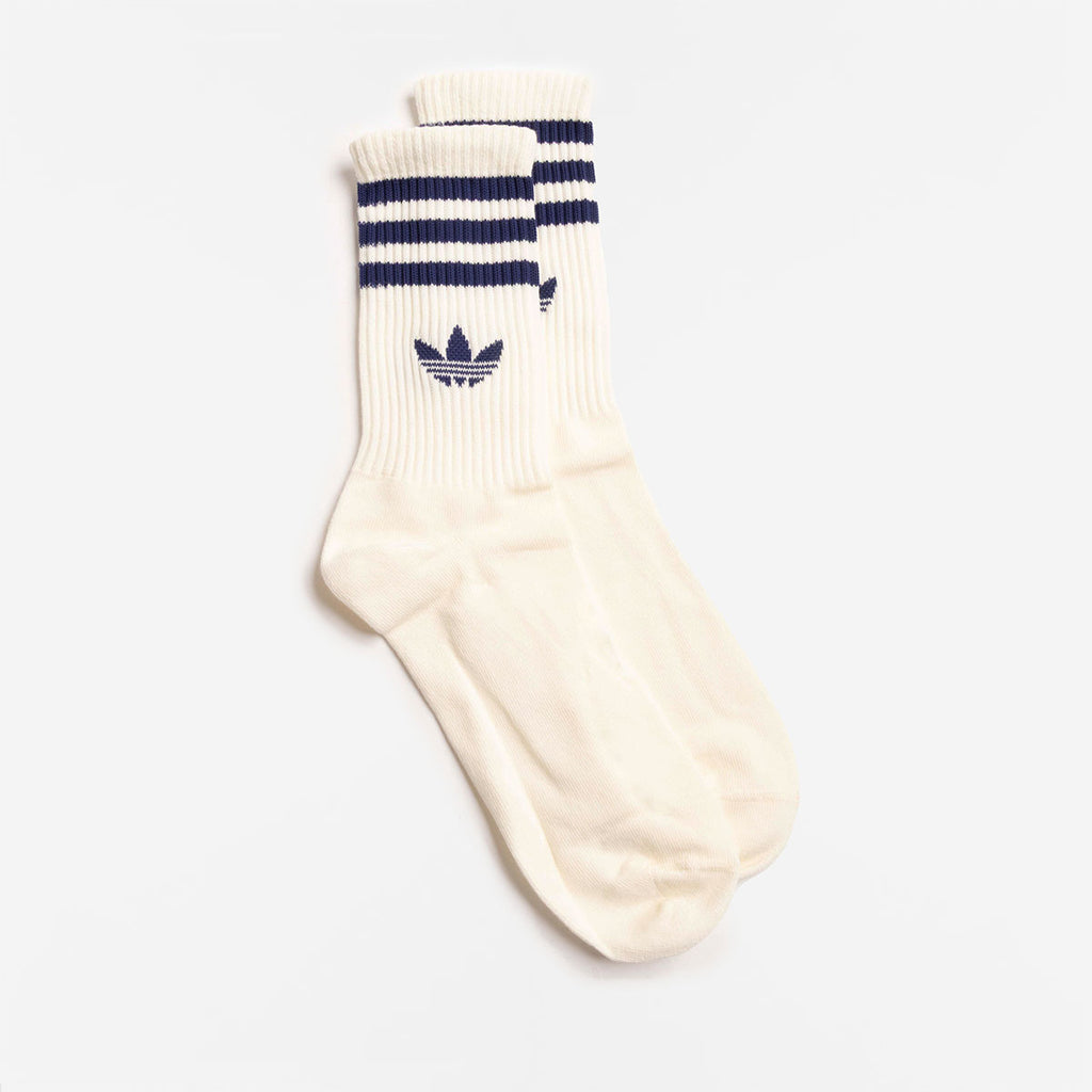 Adidas Originals 3-Stripes Crew Socks 3 Pairs, White Tactile Blue Cream White, Detail Shot 4