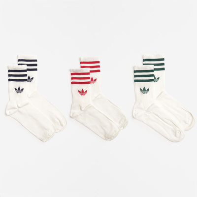 Adidas Originals 3-Stripes Crew Socks 3 Pack