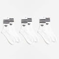 Adidas Originals 3-Stripes Crew Socks 3 Pairs, White White White, Detail Shot 2