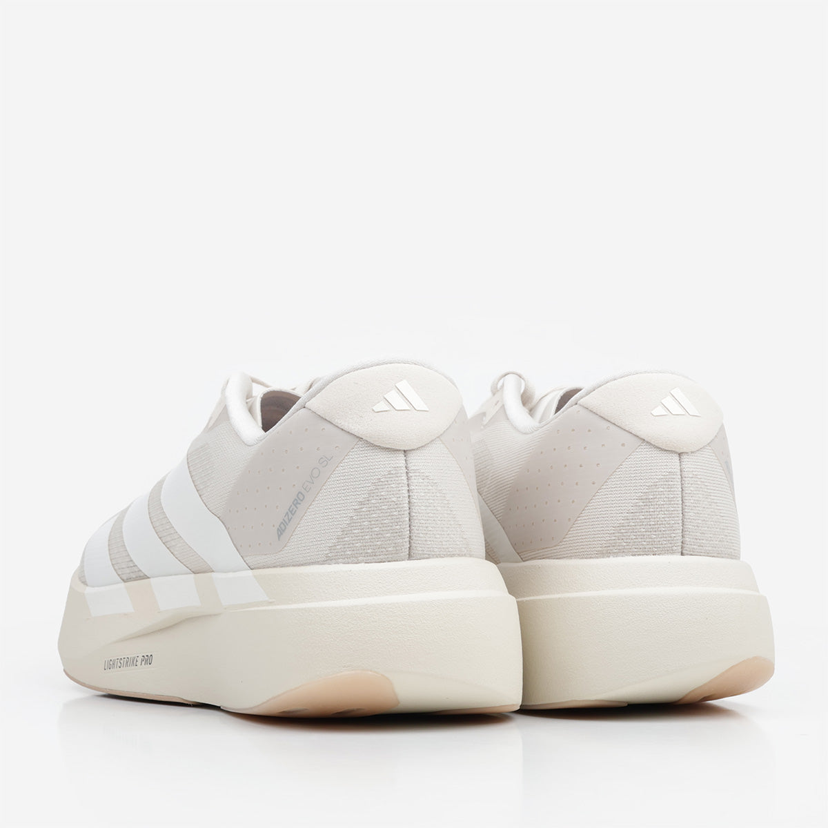 Adidas Originals Adizero Evo SL Shoes, Alumina Off White Warm Sandstone, Detail Shot 3