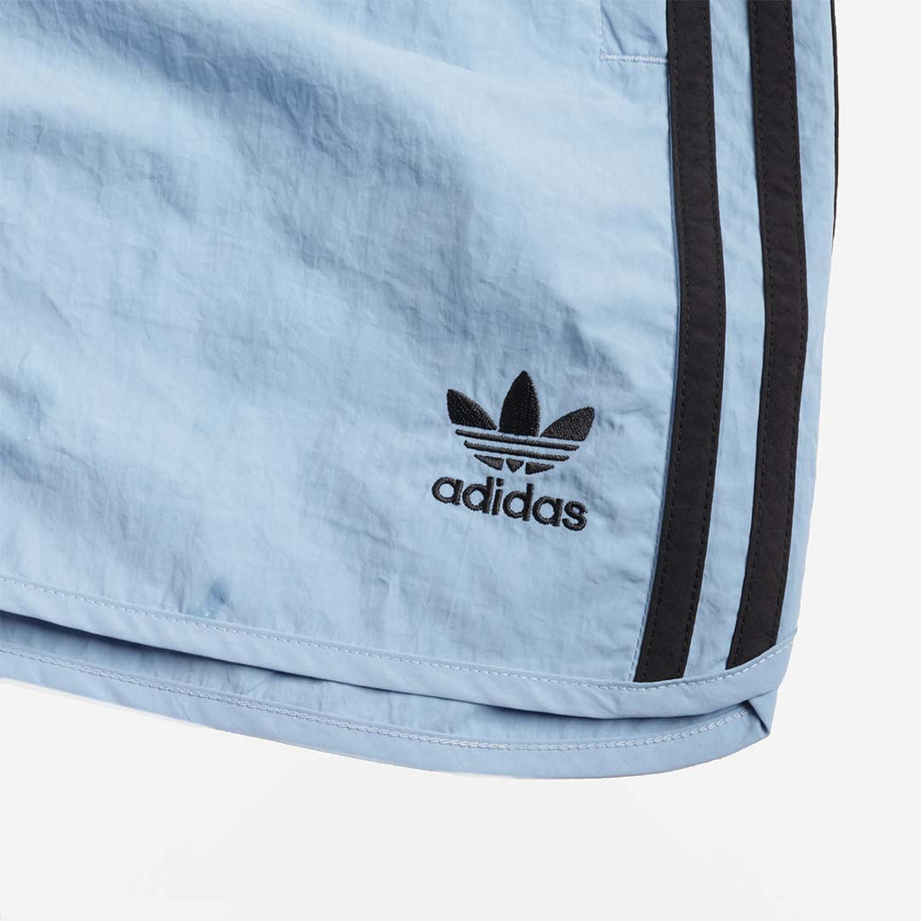 Adidas Originals Adicolour Classic Sprinter Shorts, Ash Blue Black, Detail Shot 3