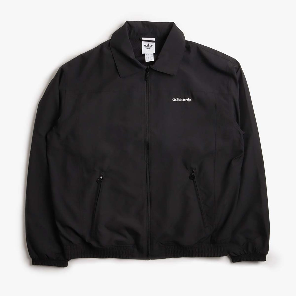 Adidas Originals Brushed Woven Track Top, Black, Detail Shot 1