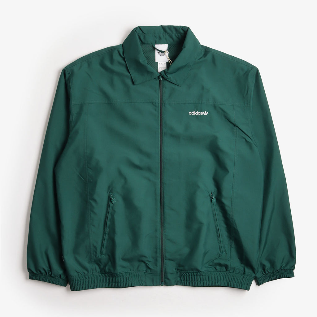 Adidas Originals Brushed Woven Track Top, Collegiate Green, Detail Shot 1