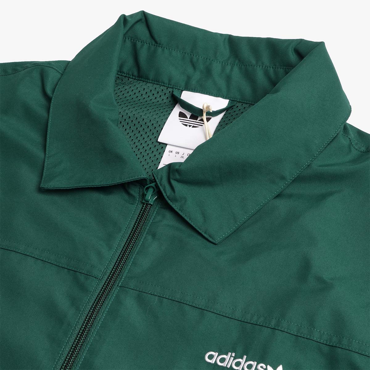 Adidas Originals Brushed Woven Track Top, Collegiate Green, Detail Shot 2