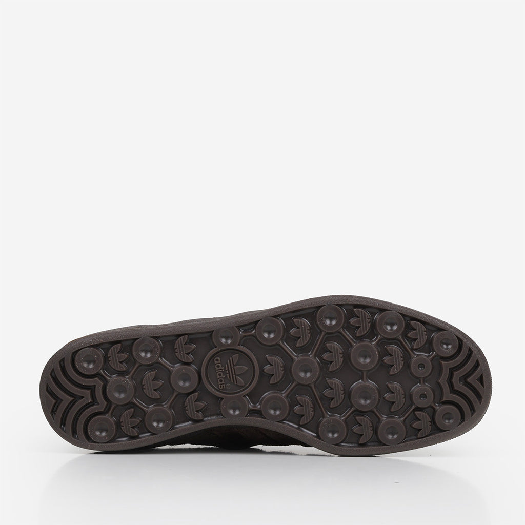 Adidas Originals Gazelle Indoor Shoes, Dark Brown Dark Brown  Orbit Green, Detail Shot 2