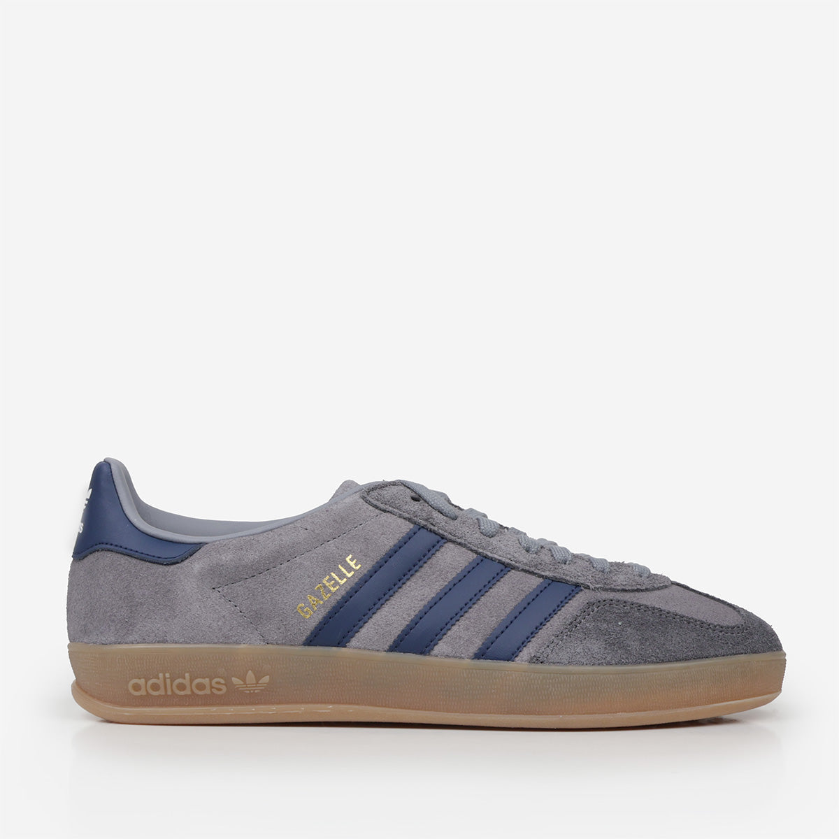Adidas Originals Gazelle Indoor Shoes, Grey Night Indigo Grey Five, Detail Shot 1