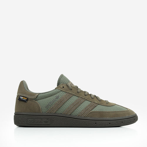 Adidas Originals Handball Spezial Shoes in Olive, side profile