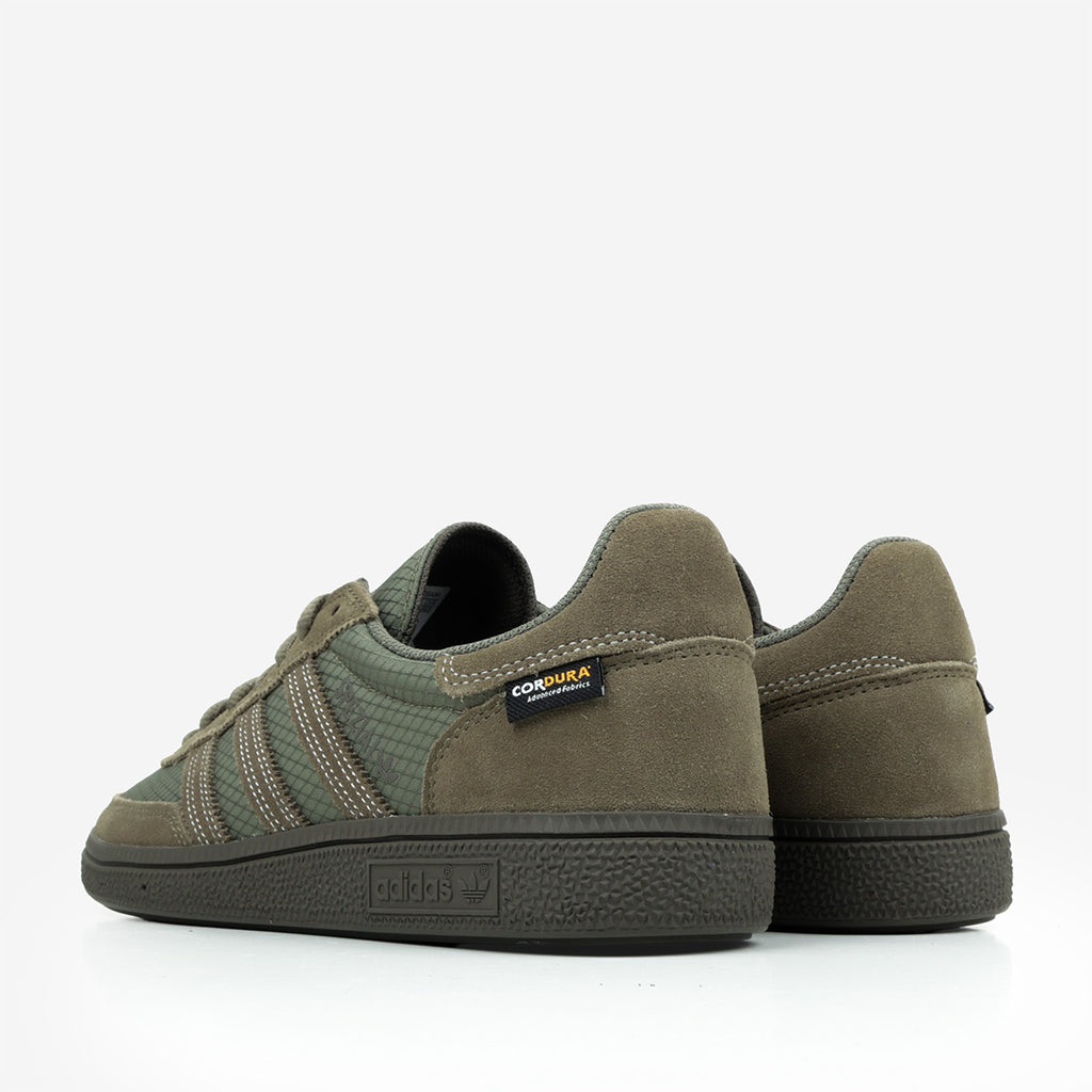 Adidas Originals Handball Spezial Shoes in Olive, heel view