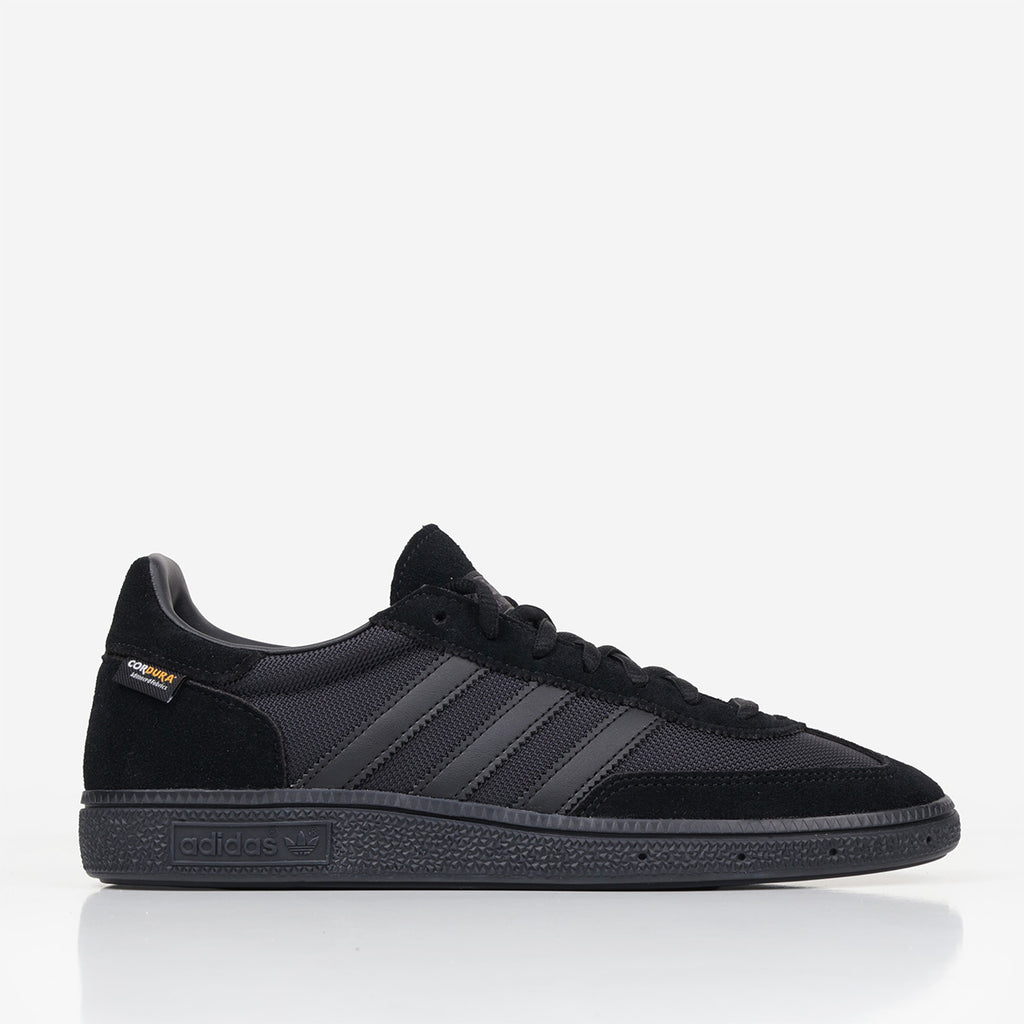 Adidas Originals Handball Spezial Shoes in Core Black Carbon, side profile