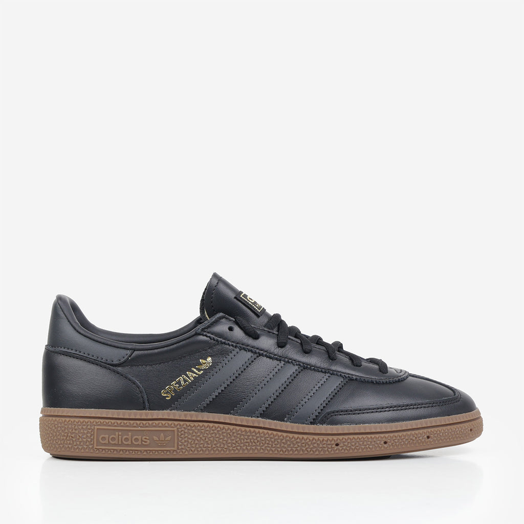 Adidas Originals Handball Spezial Shoes, Core Black Carbon Gold Metallic, Detail Shot 1