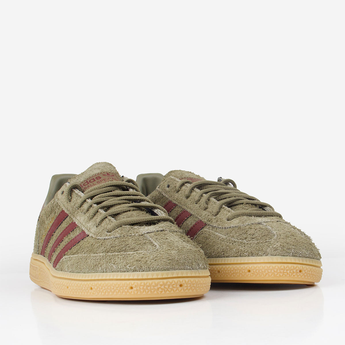 Adidas Originals Handball Spezial Shoes, Focus Olive Fox Brown Gum 3, Detail Shot 2