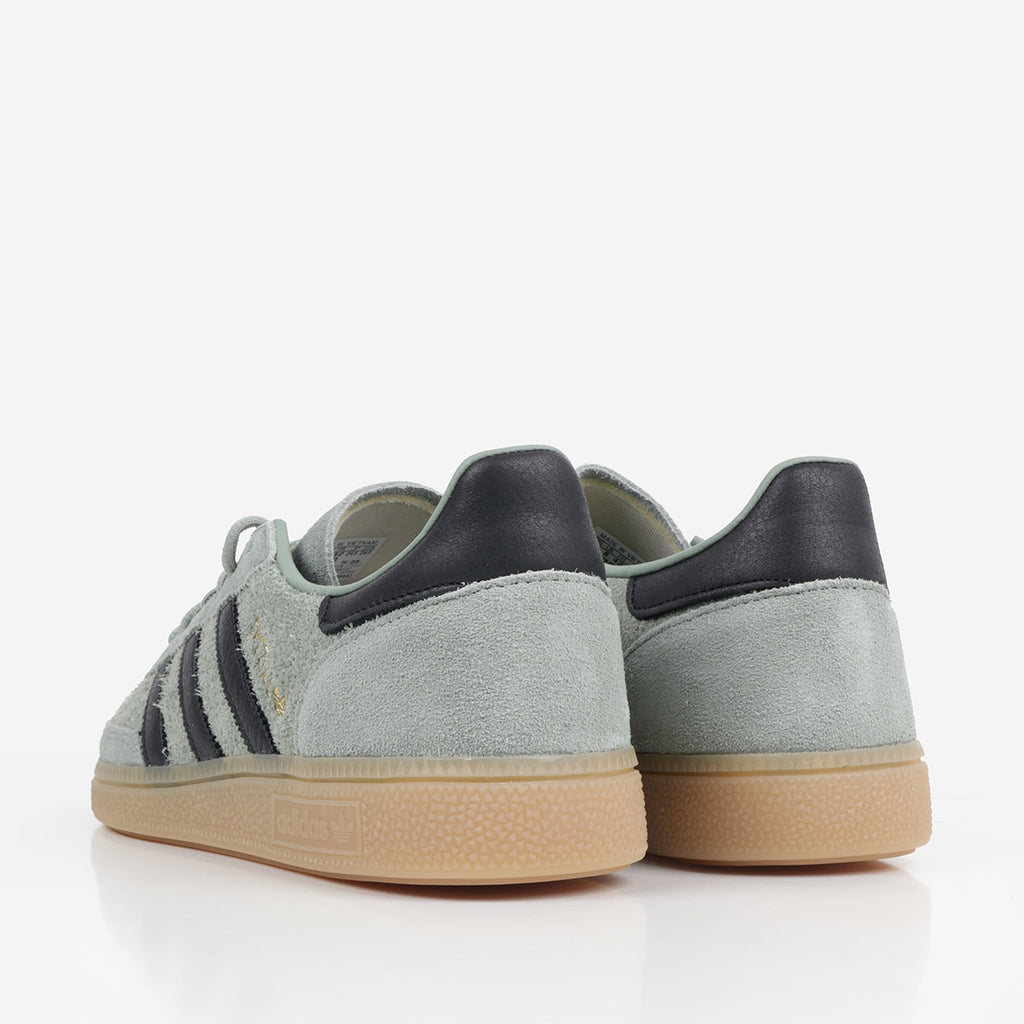 Adidas Originals Handball Spezial Shoes, Silver Green Core Black Gum 4, Detail Shot 3