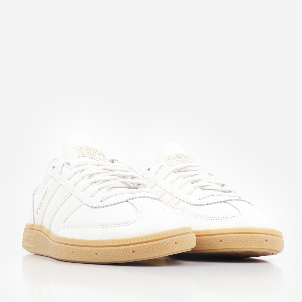 Adidas Originals Handball Spezial Shoes, Core White Wonder White Gum 3, Detail Shot 2