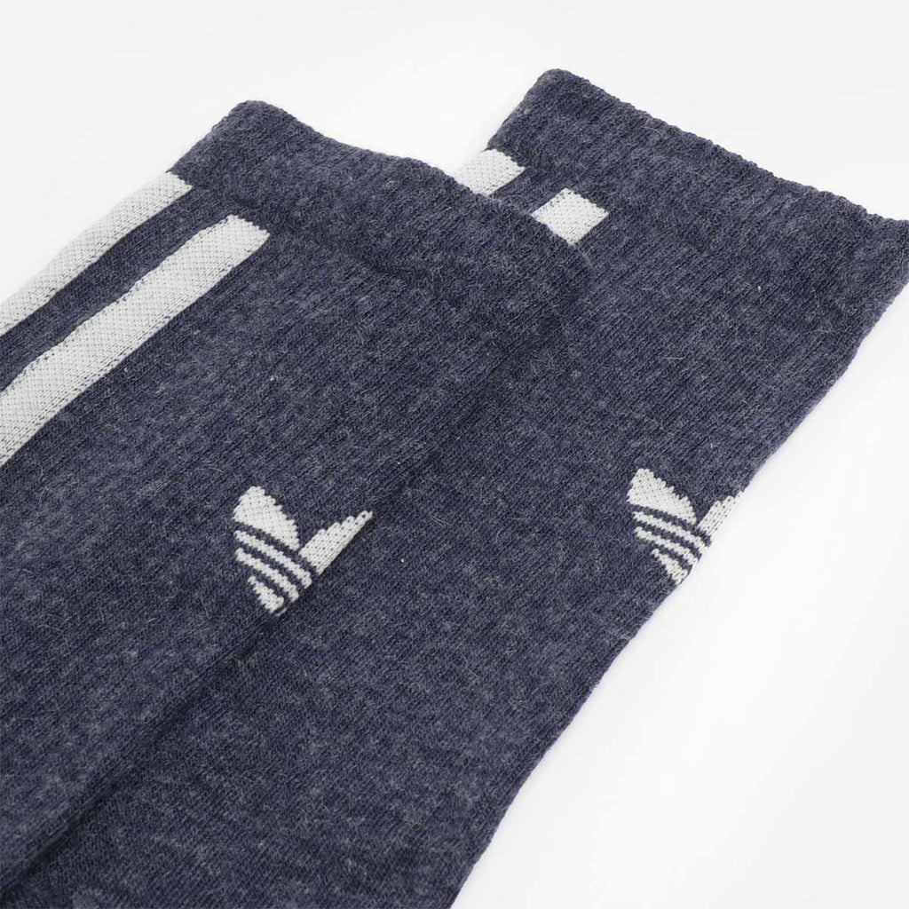Adidas Originals Trefoil Premium Crew Socks 2 Pairs, Off White Indigo, Detail Shot 3