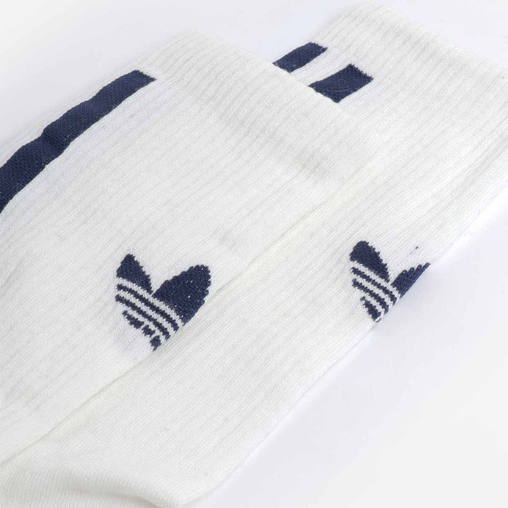Adidas Originals Trefoil Premium Crew Socks 2 Pairs, Off White Indigo, Detail Shot 4