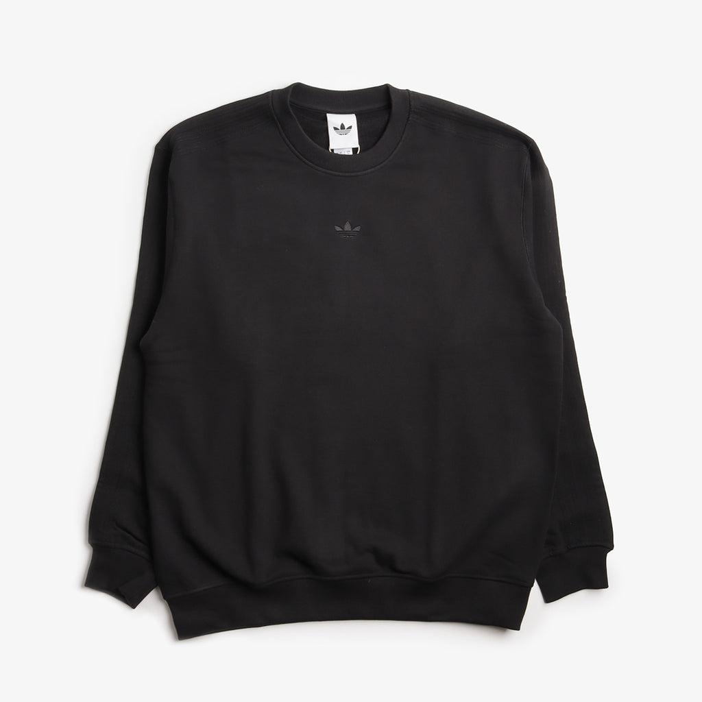 Adidas Originals Premium Essentials Crew Sweatshirt, Black, Detail Shot 1