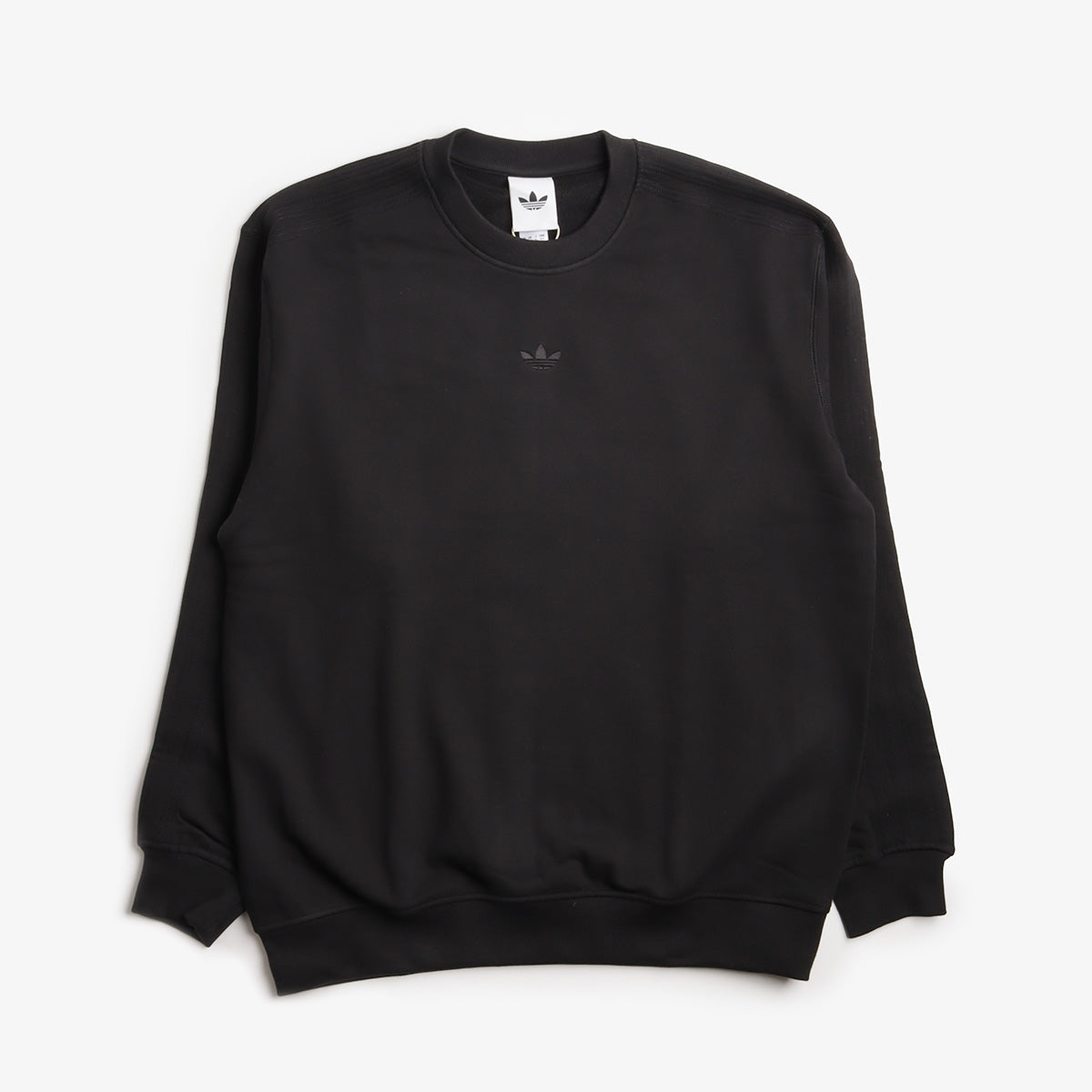 Adidas Originals Premium Essentials Crew Sweatshirt, Black, Detail Shot 1