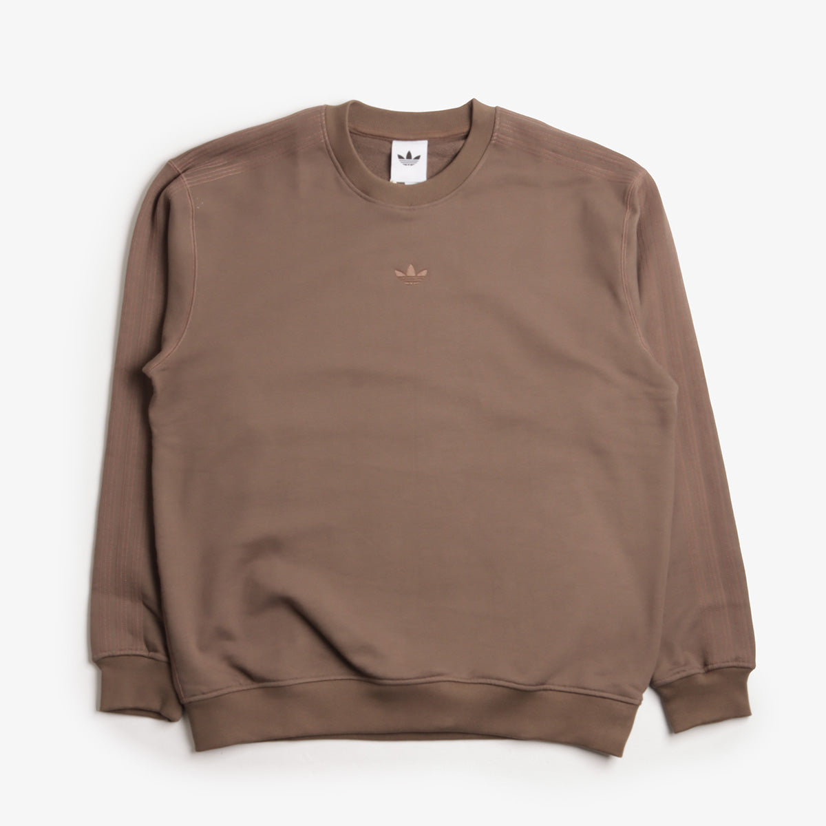 main Adidas Originals Premium Essentials Crew Sweatshirt, Earth Strata, Detail Shot 1