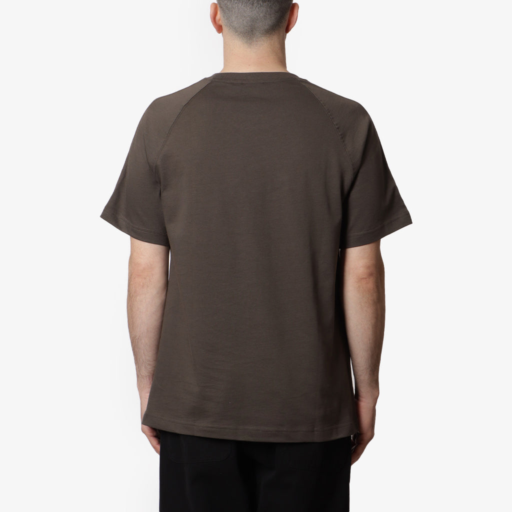 Adidas Originals Premium Essentials T-Shirt, Shadow Olive, Detail Shot 3