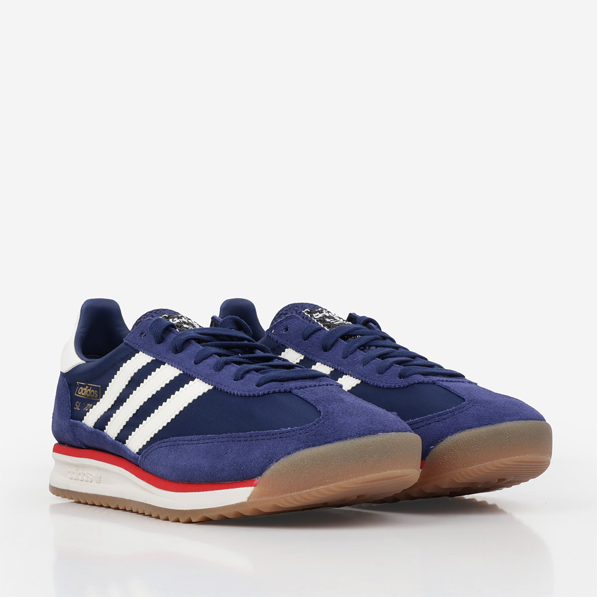 Adidas Originals SL 72 RS Shoes, Dark Blue Off White Red, Detail Shot 2