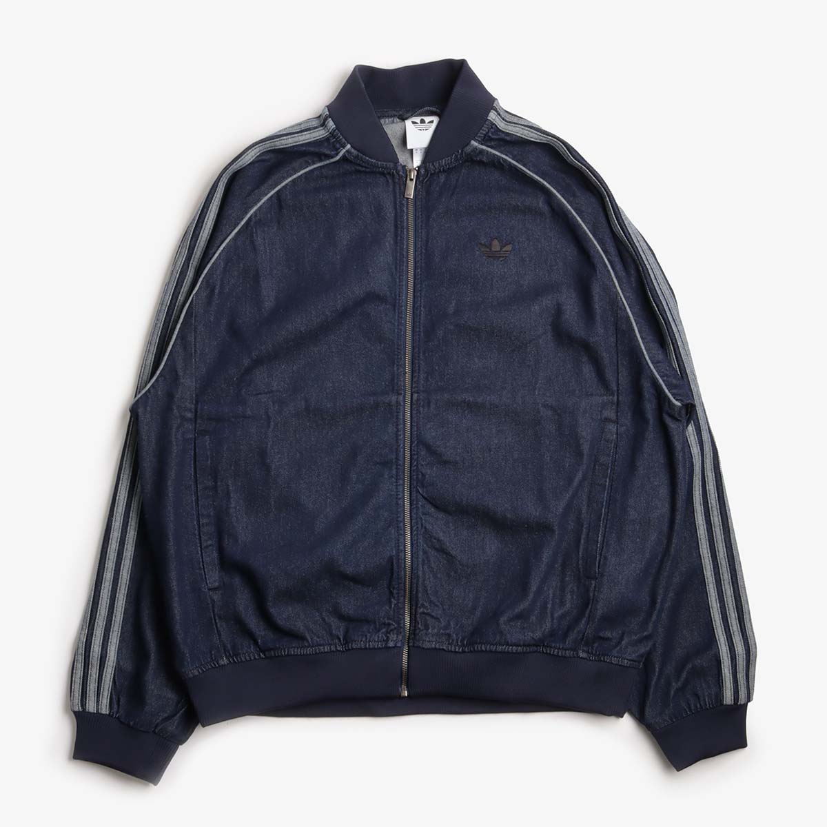 Adidas Originals SST Adicolor Denim Track Top, Indigo Denim, Detail Shot 1