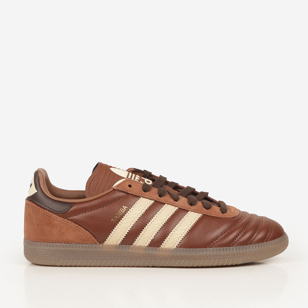 Adidas Originals Samba JP Shoes, Preloved Brown Sand Strata Dark Brown, Detail Shot 1
