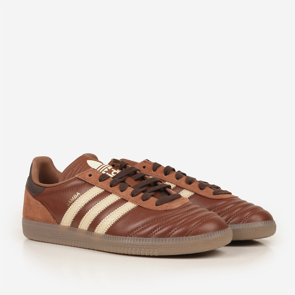Adidas Originals Samba JP Shoes, Preloved Brown Sand Strata Dark Brown, Detail Shot 3