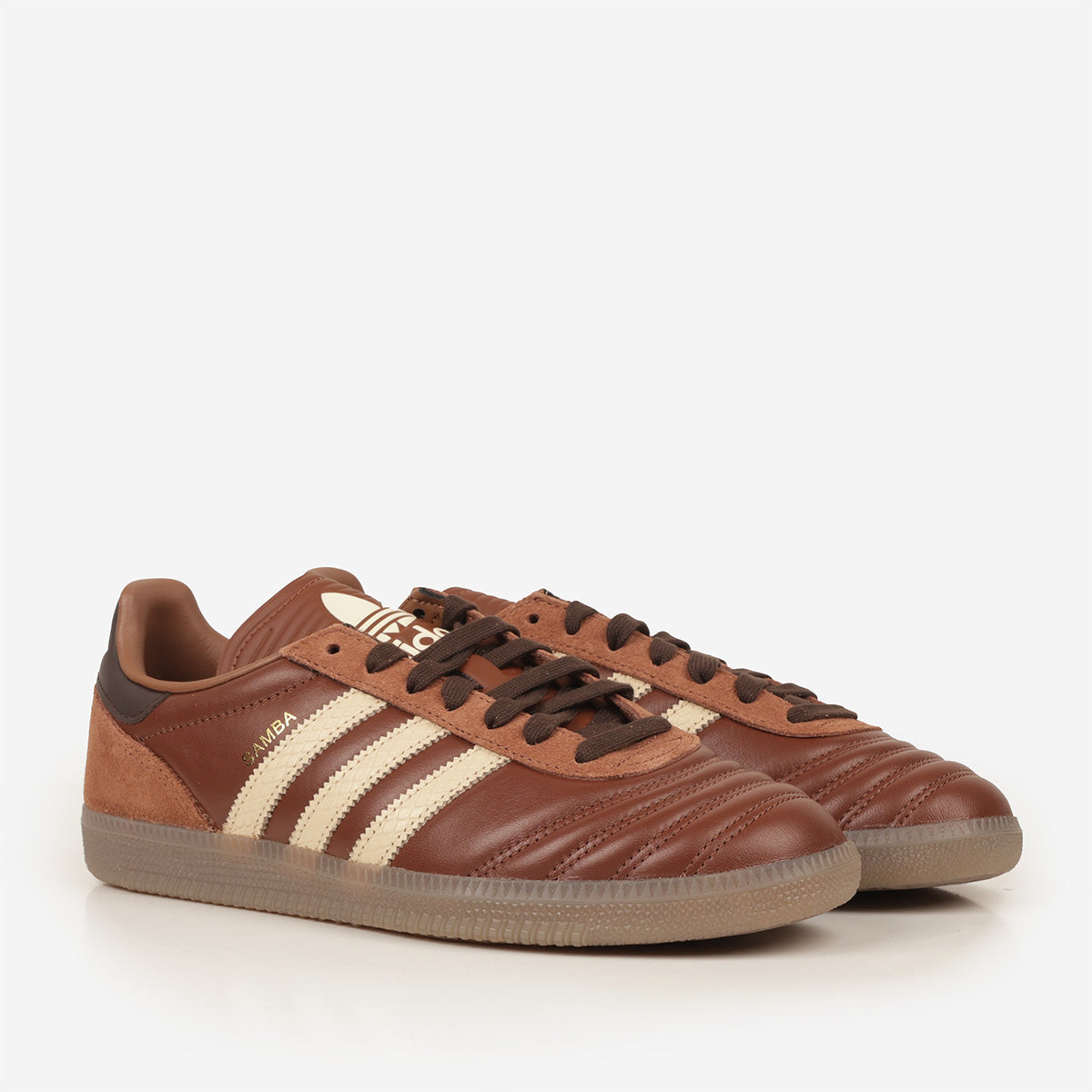 Adidas Originals Samba JP Shoes, Preloved Brown Sand Strata Dark Brown, Detail Shot 3