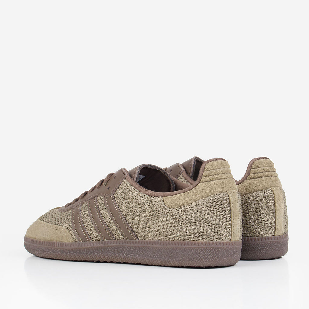 Adidas Originals Samba OG Shoes, Orbit Green Cargo Brown Gum 5, Detail Shot 3