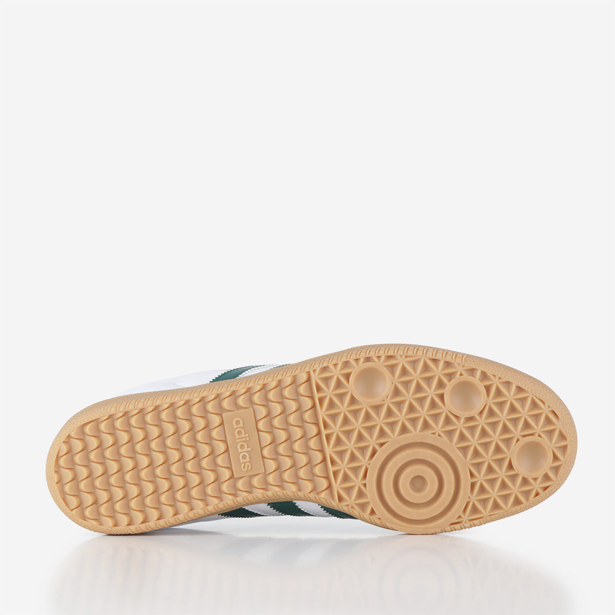Adidas Originals Samba OG Shoes, Ftwr White Collegiate Green Gum 5, Detail Shot 4