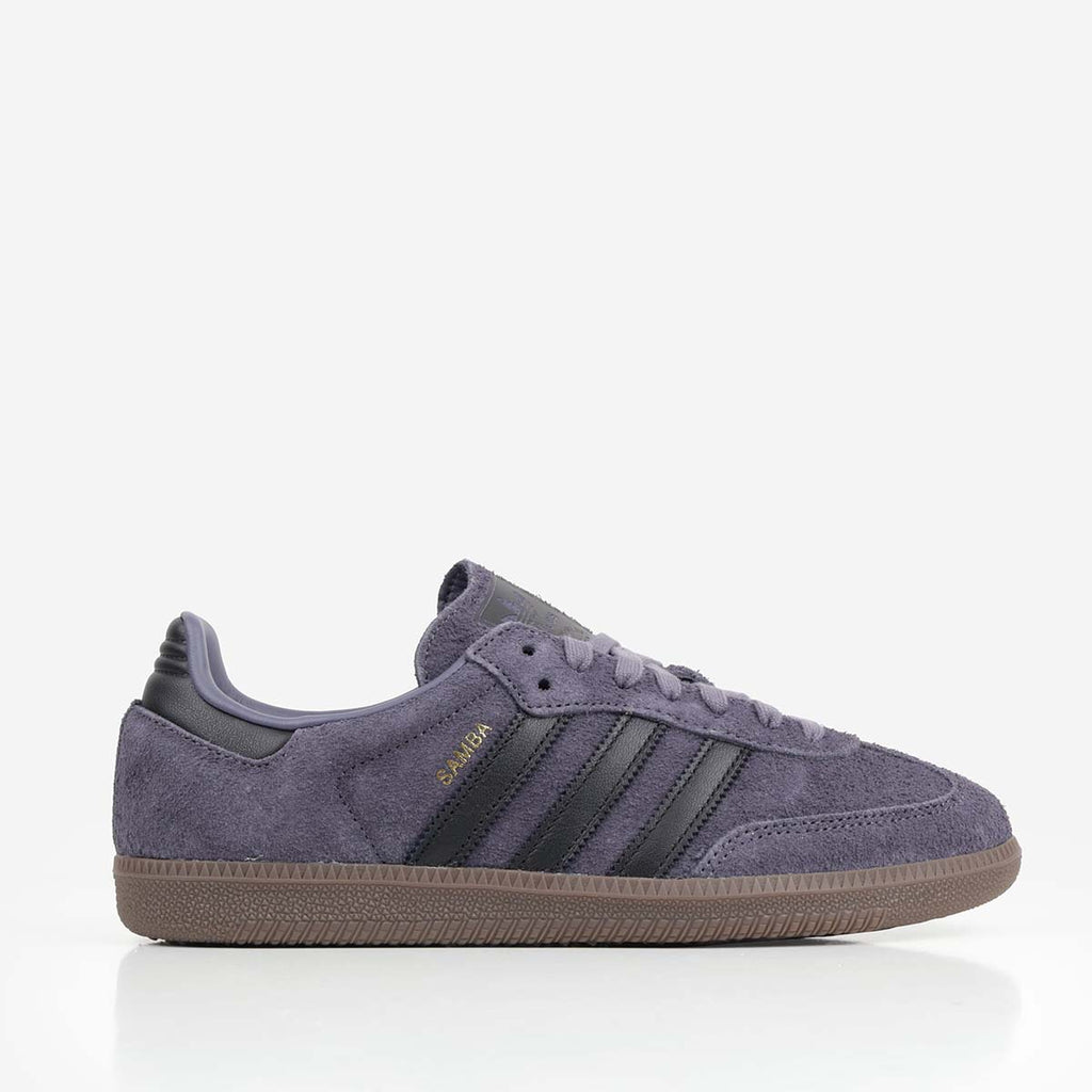 Adidas Originals Samba OG Shoes, Aurora Onyx Core Black Gum 5, Detail Shot 1