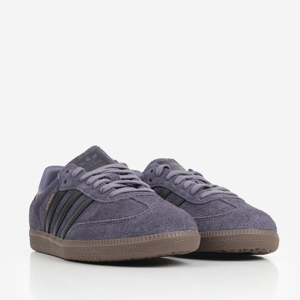 Adidas Originals Samba OG Shoes, Aurora Onyx Core Black Gum 5, Detail Shot 2