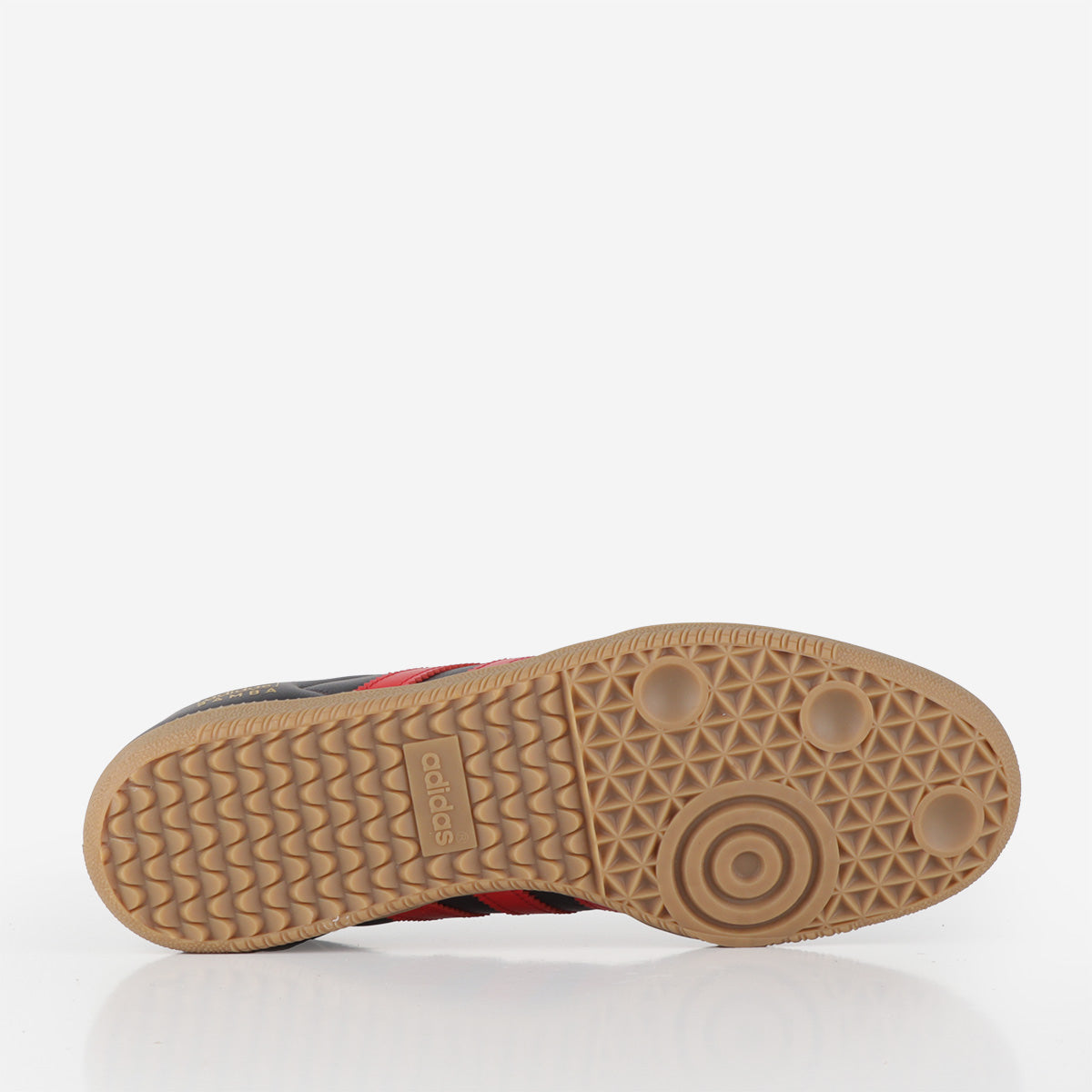 Adidas Originals Samba OG Shoes, Carbon Better Scarlet Gum 4, Detail Shot 4